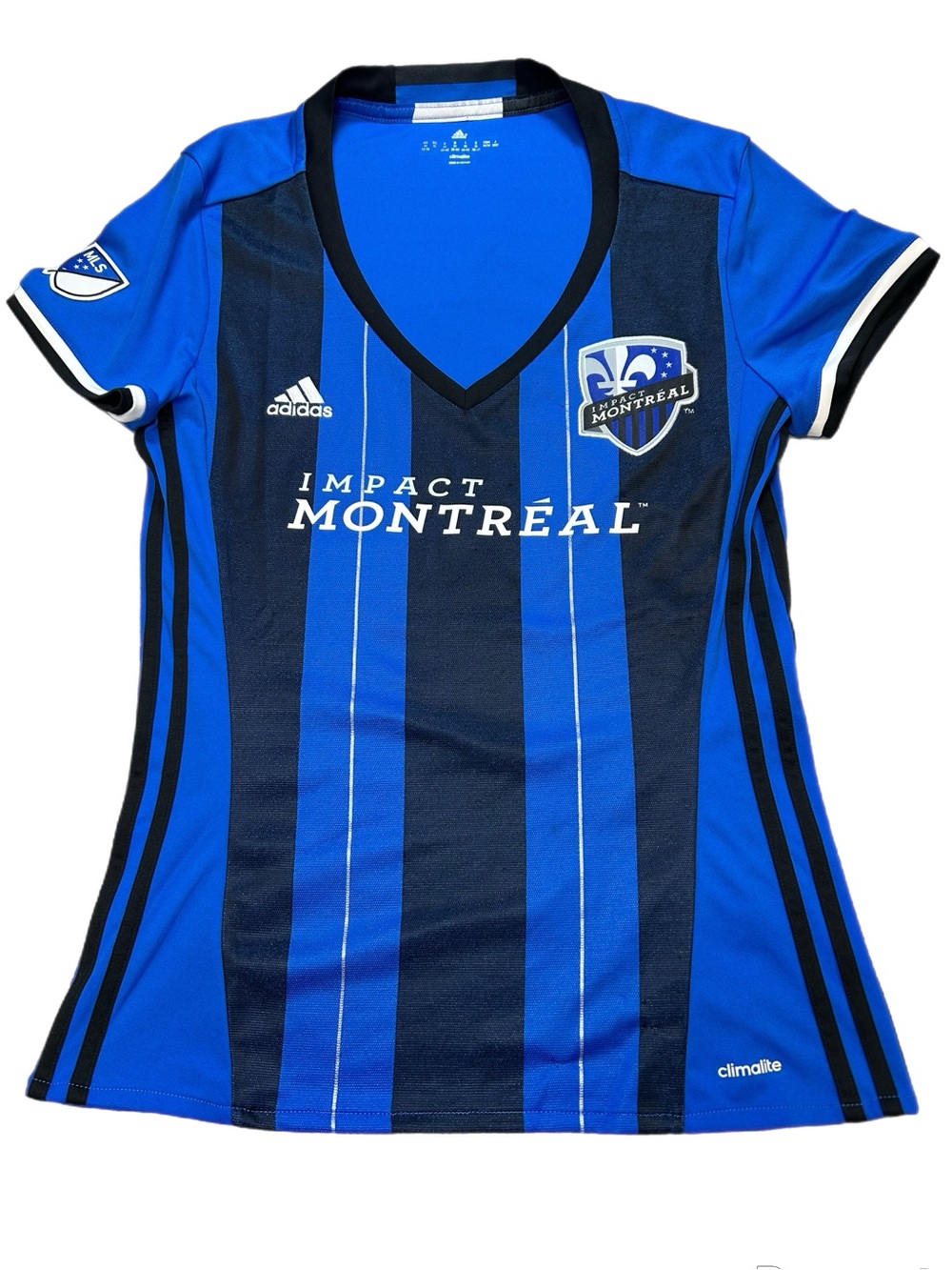 adidas Women’s MLS Montreal Impact Blue Soccer Jersey Medium